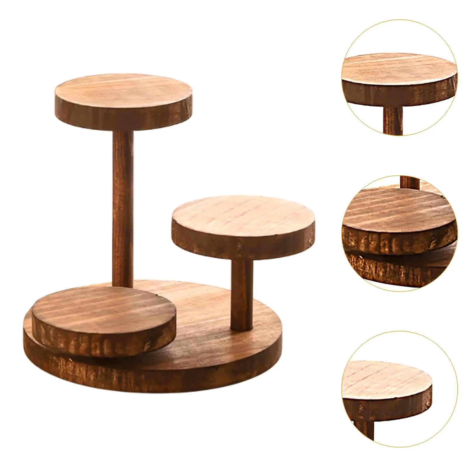 Wood Cake Stand Wooden Plant Stand for Graduation Birthday Craft Figurine
Wood Cake Stand Wooden Plant Stand for Graduation Birthday Craft Figurine