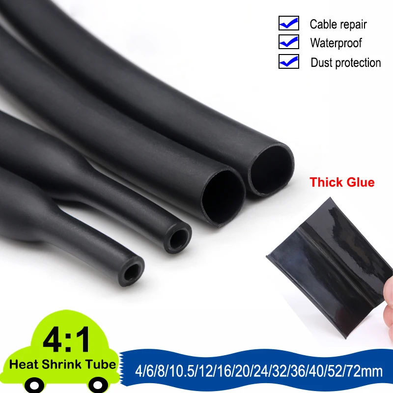 15/10M 4:1 Heat Shrink Tube With Glue Thermoretractile Heat Shrinkable Tubing Packaging Kit Wire Insulation Connection Sleeve 
15/10M 4:1 Heat Shrink Tube With Glue Thermoretractile Heat Shrinkable Tubing Packaging Kit Wire Insulation Connection Sleeve