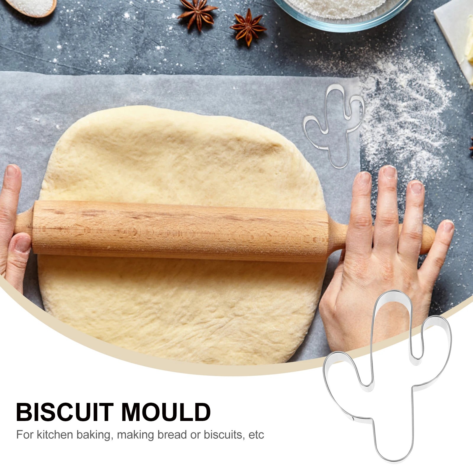 Cute Cactus Shape Cookie Cutter Stainless Steel Baking Tool for Cookies Bread Chocolate Cake Decoration Cooking Gift Idea
Cute Cactus Shape Cookie Cutter Stainless Steel Baking Tool for Cookies Bread Chocolate Cake Decoration Cooking Gift Idea