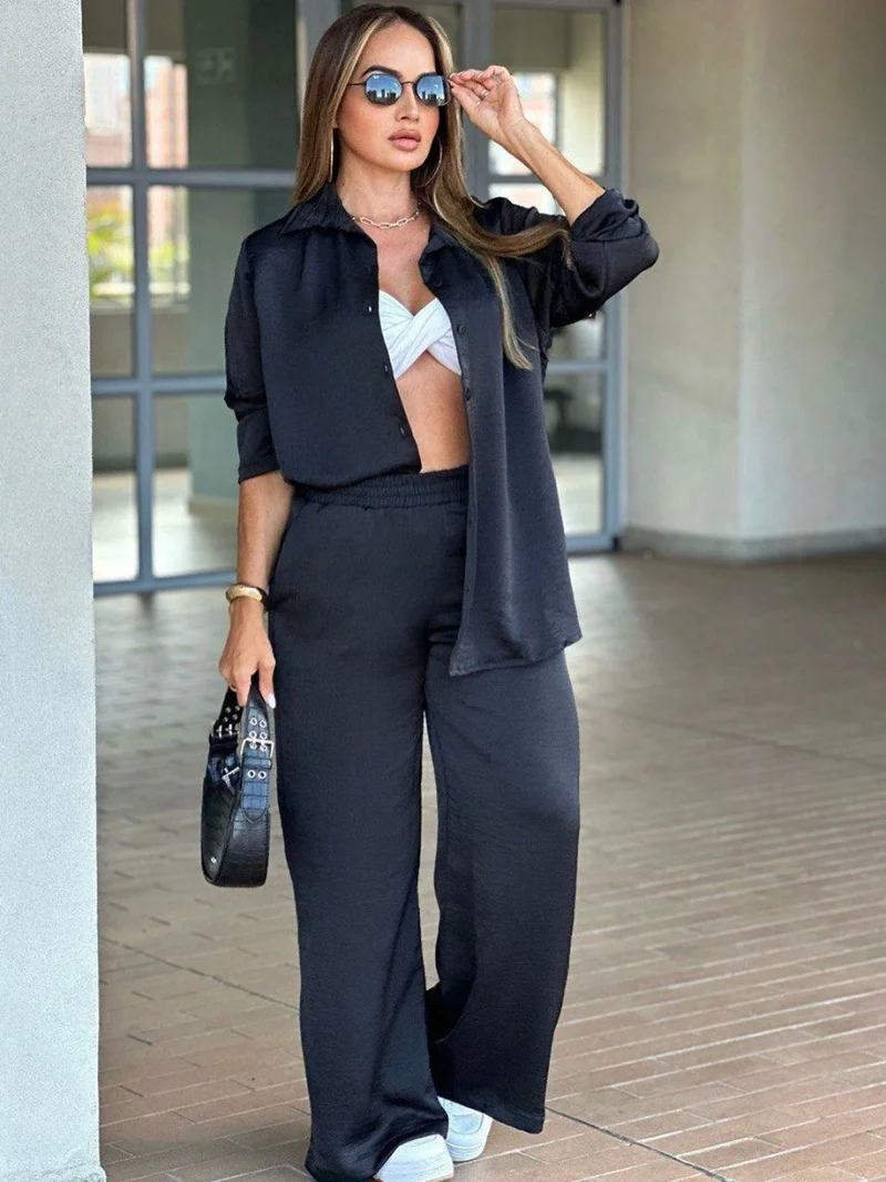 Уличная одежда, комплекты из 2 предметов, женская одежда, весенняя одежда, женская рубашка с длинными рукавами, топ и брюки, комплекты повседневного свободного спортивного костюма, женский комплект
Уличная одежда, комплекты из 2 предметов, женская одежда, весенняя одежда, женская рубашка с длинными рукавами, топ и брюки, комплекты повседневного свободного спортивного костюма, женский комплект