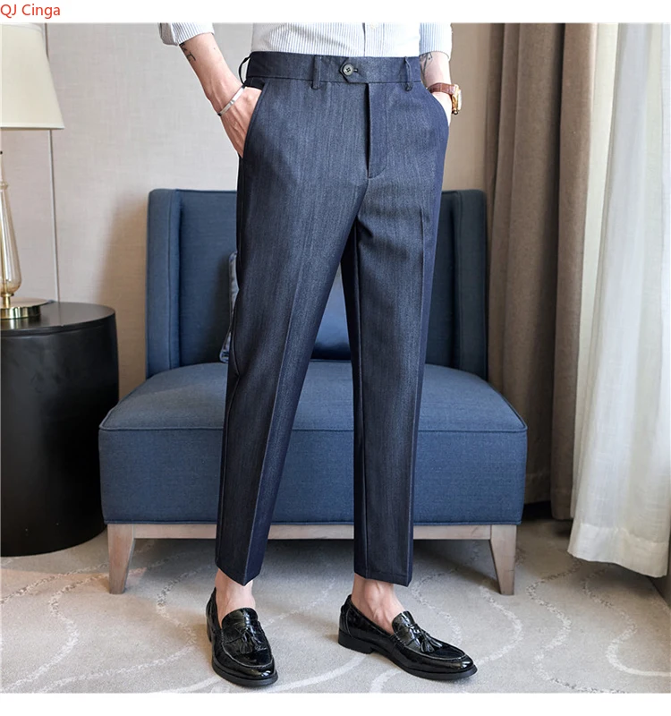 2026 New Lightweight Men's Black Suit Pants for Fall, Blue Business-casual Trousers, Slim-fit Asian Sizing.
2026 New Lightweight Men's Black Suit Pants for Fall, Blue Business-casual Trousers, Slim-fit Asian Sizing.
