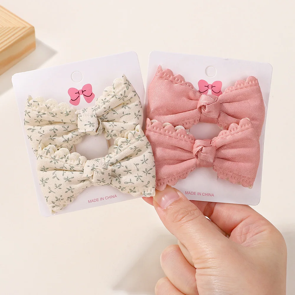 2Pcs/Set Flower Print Hair Clips Kids Bows for Baby Girls Handmade Plaid Cute Bowknot Hairpin Barrettes Cotton Hair Accessories
2Pcs/Set Flower Print Hair Clips Kids Bows for Baby Girls Handmade Plaid Cute Bowknot Hairpin Barrettes Cotton Hair Accessories