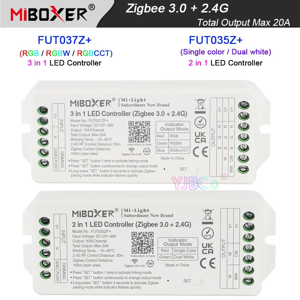 Miboxer 2.4G Zigbee 3.0 Remote control 3 in 1 RGB RGBW RGBCCT LED strip Controller 12V 24V Dual white Single color 2 in 1 Dimmer
Miboxer 2.4G Zigbee 3.0 Remote control 3 in 1 RGB RGBW RGBCCT LED strip Controller 12V 24V Dual white Single color 2 in 1 Dimmer