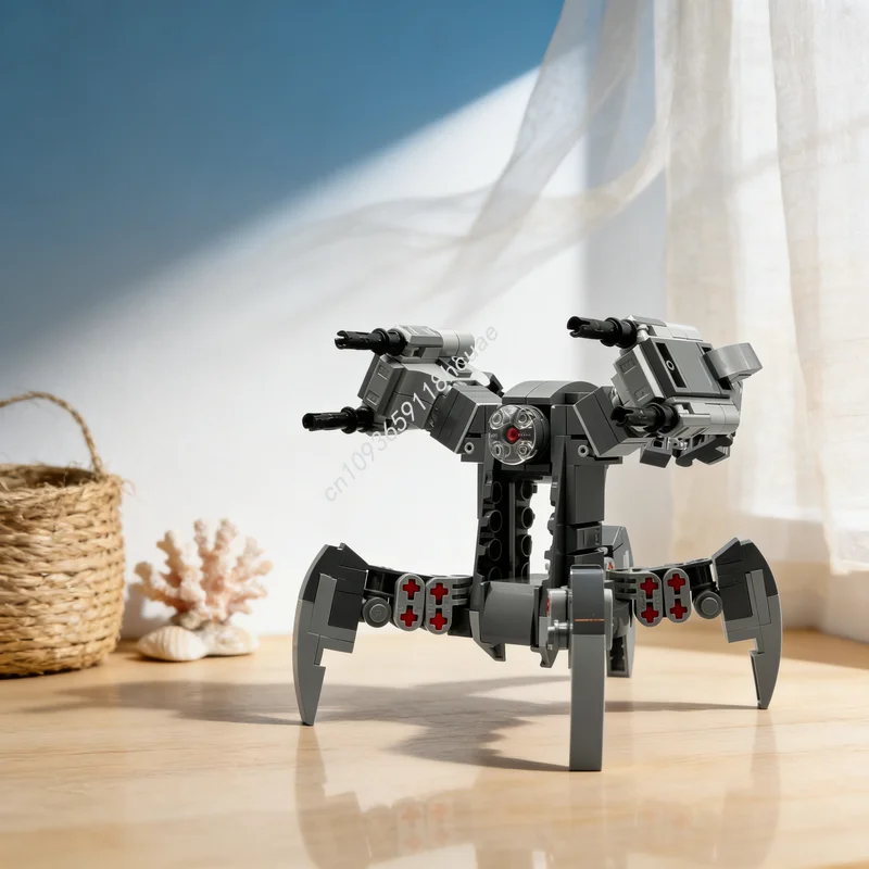 250 деталей MOC Star Battle: Модель дроида-уничтожителя Скорпенек, конструктор, архитектурные блоки, идея для рождественского подарка, развивающая игрушка
250 деталей MOC Star Battle: Модель дроида-уничтожителя Скорпенек, конструктор, архитектурные блоки, идея для рождественского подарка, развивающая игрушка