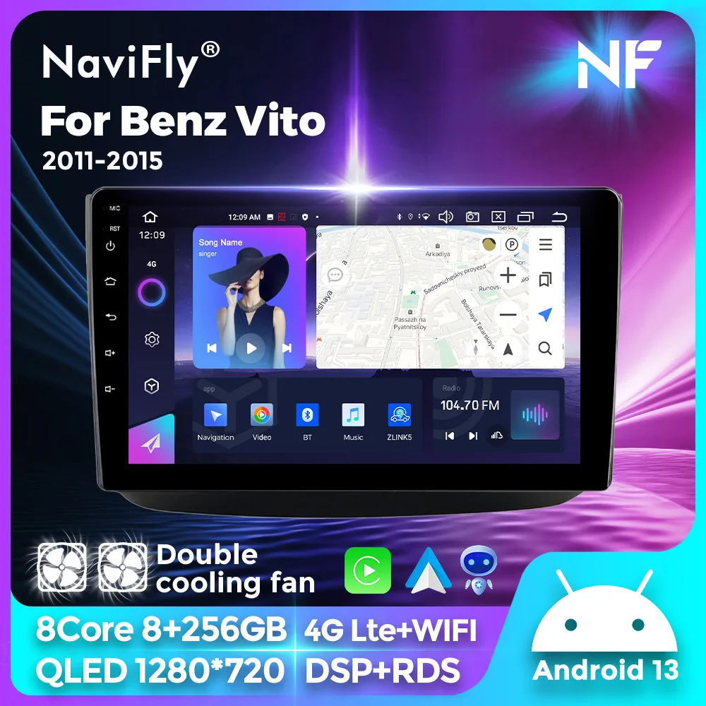 Android Auto Carplay Car Radio Multimedia Player For Mercedes-Benz Vito 2 W639 Viano 2 2003-2015 Navigation GPS WIFI FM Stereo
Android Auto Carplay Car Radio Multimedia Player For Mercedes-Benz Vito 2 W639 Viano 2 2003-2015 Navigation GPS WIFI FM Stereo
