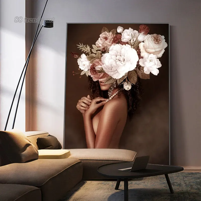 Blossoming African Black Woman Art Canvas Painting Print Poster Woman Flowers Wall Art Picture Home Living Room Decor (No Frame)
Blossoming African Black Woman Art Canvas Painting Print Poster Woman Flowers Wall Art Picture Home Living Room Decor (No Frame)