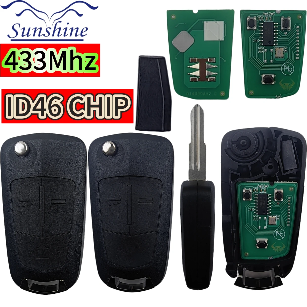 Sunshine 2/3 Buttons 433Mhz ID46 Remote Car key Fob for Chevrolet Holden Captiva GMC Terrain Opel Antara Zafira 2008-2015
Sunshine 2/3 Buttons 433Mhz ID46 Remote Car key Fob for Chevrolet Holden Captiva GMC Terrain Opel Antara Zafira 2008-2015