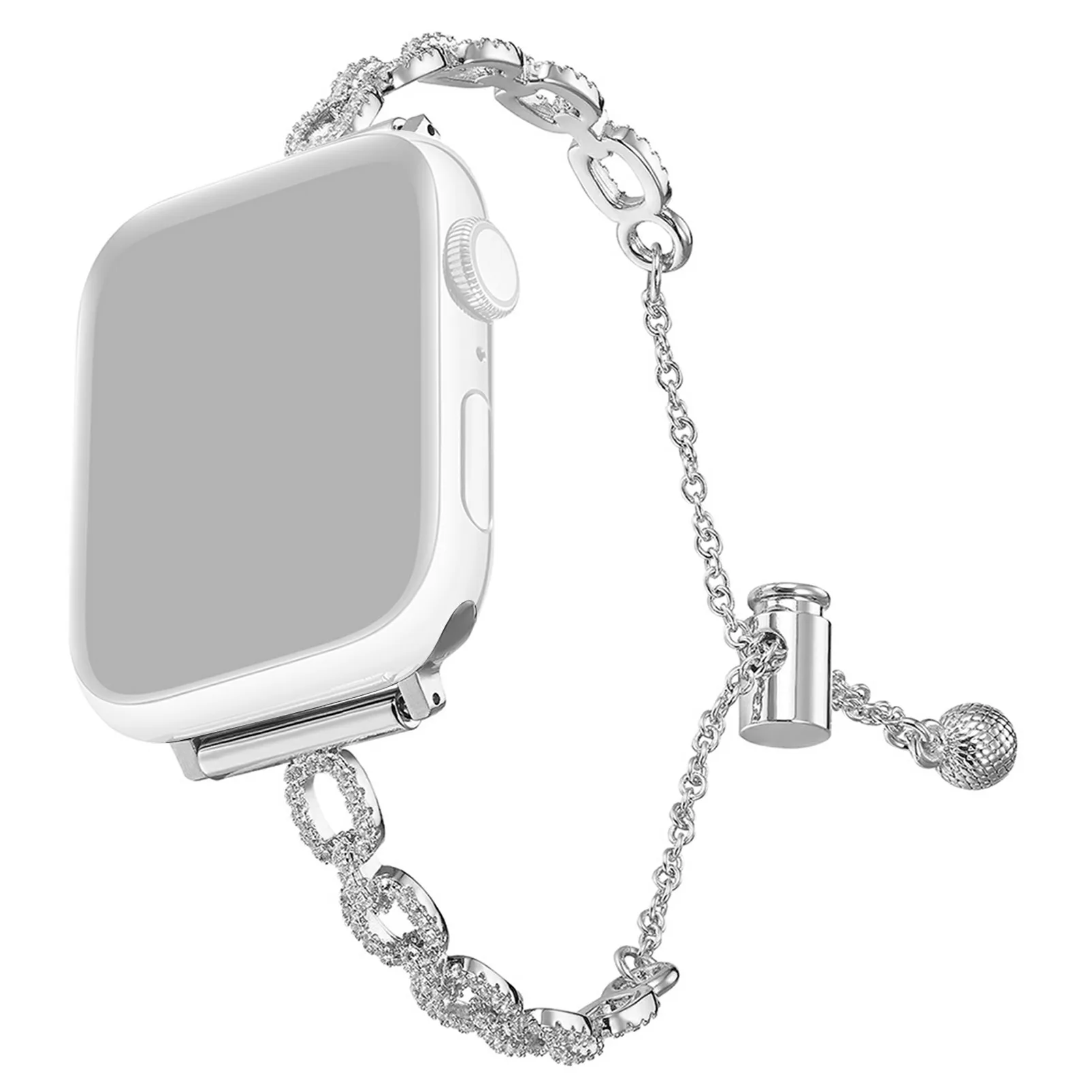 Metal Bracelet Strap for Apple Watch Series 10 9 8 7 SE 6 5 4 3 2 1 42mm 41mm 40mm 38mm Loop Link Rhinestone Watch Band - Silver
Metal Bracelet Strap for Apple Watch Series 10 9 8 7 SE 6 5 4 3 2 1 42mm 41mm 40mm 38mm Loop Link Rhinestone Watch Band - Silver