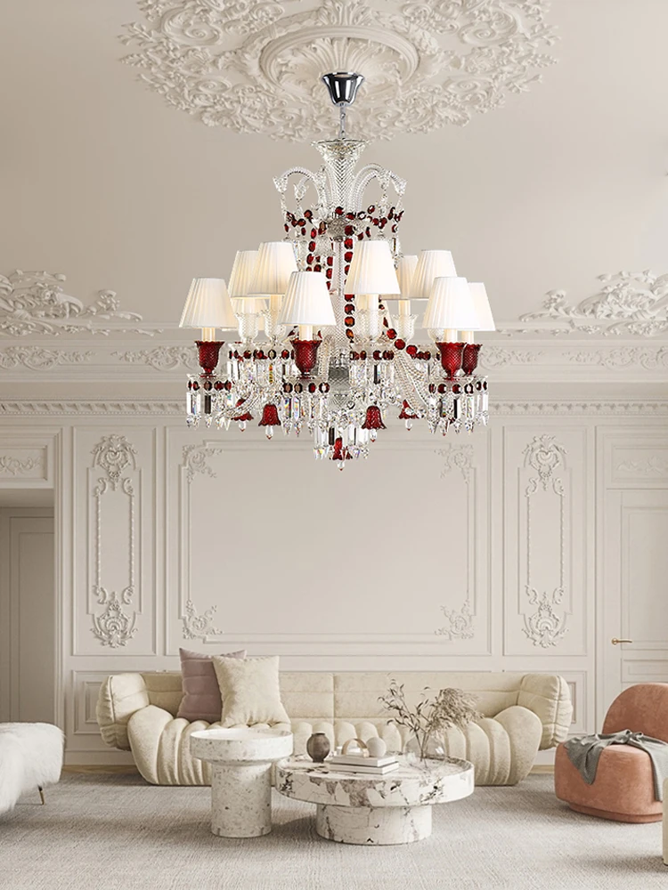 French Baccarat Crystal Fabric E14 LED 2024 Chandelier Lighting Hanging Lamps Suspension Luminaire Lampen For Living Room
French Baccarat Crystal Fabric E14 LED 2024 Chandelier Lighting Hanging Lamps Suspension Luminaire Lampen For Living Room