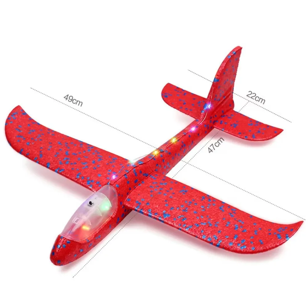 Large Foam Glider Airplane with LED Lights Epp Foam Material Hand Throw Airplane Ultralight Durable LED Flying Toys
Large Foam Glider Airplane with LED Lights Epp Foam Material Hand Throw Airplane Ultralight Durable LED Flying Toys
