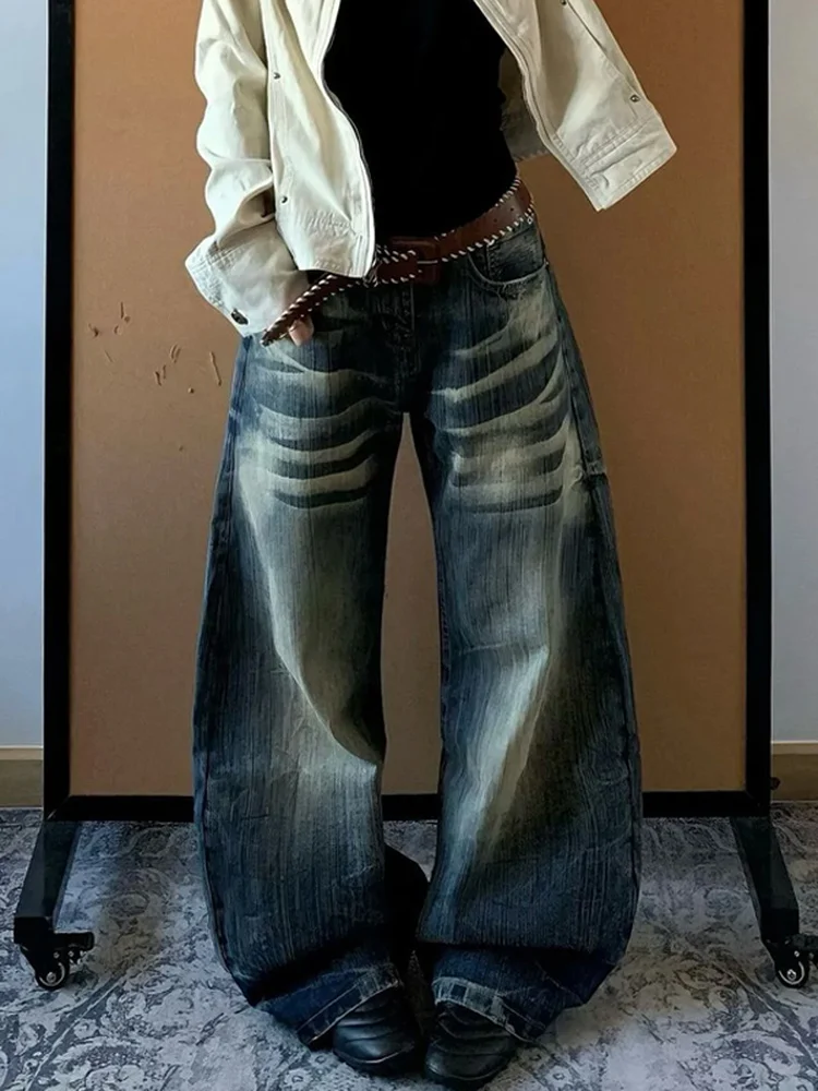 plus Size American High Street Scratch Design Wide Leg Jeans Women Loose Fashionable Slimming Trousers High Waist Denim
plus Size American High Street Scratch Design Wide Leg Jeans Women Loose Fashionable Slimming Trousers High Waist Denim