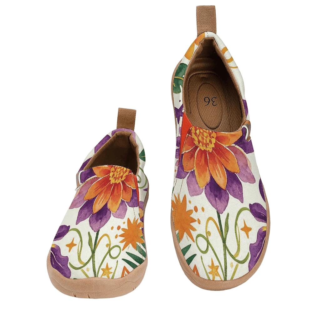 Women's Wide Toe Box Sunflower Floral Print Slip‑On Shoes, Soft Sole Breathable Canvas Casual Walking Flats
Women's Wide Toe Box Sunflower Floral Print Slip‑On Shoes, Soft Sole Breathable Canvas Casual Walking Flats