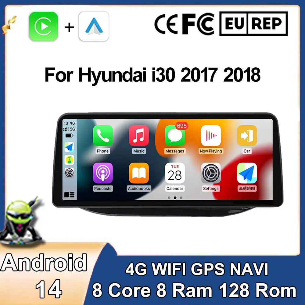 Car Radio Multimedia Player Stereo Android 14 12.3‘’ Wireless Carplay For Hyundai i30 2017 2018 GPS Auto 5G WiFi BT5.0
Car Radio Multimedia Player Stereo Android 14 12.3‘’ Wireless Carplay For Hyundai i30 2017 2018 GPS Auto 5G WiFi BT5.0