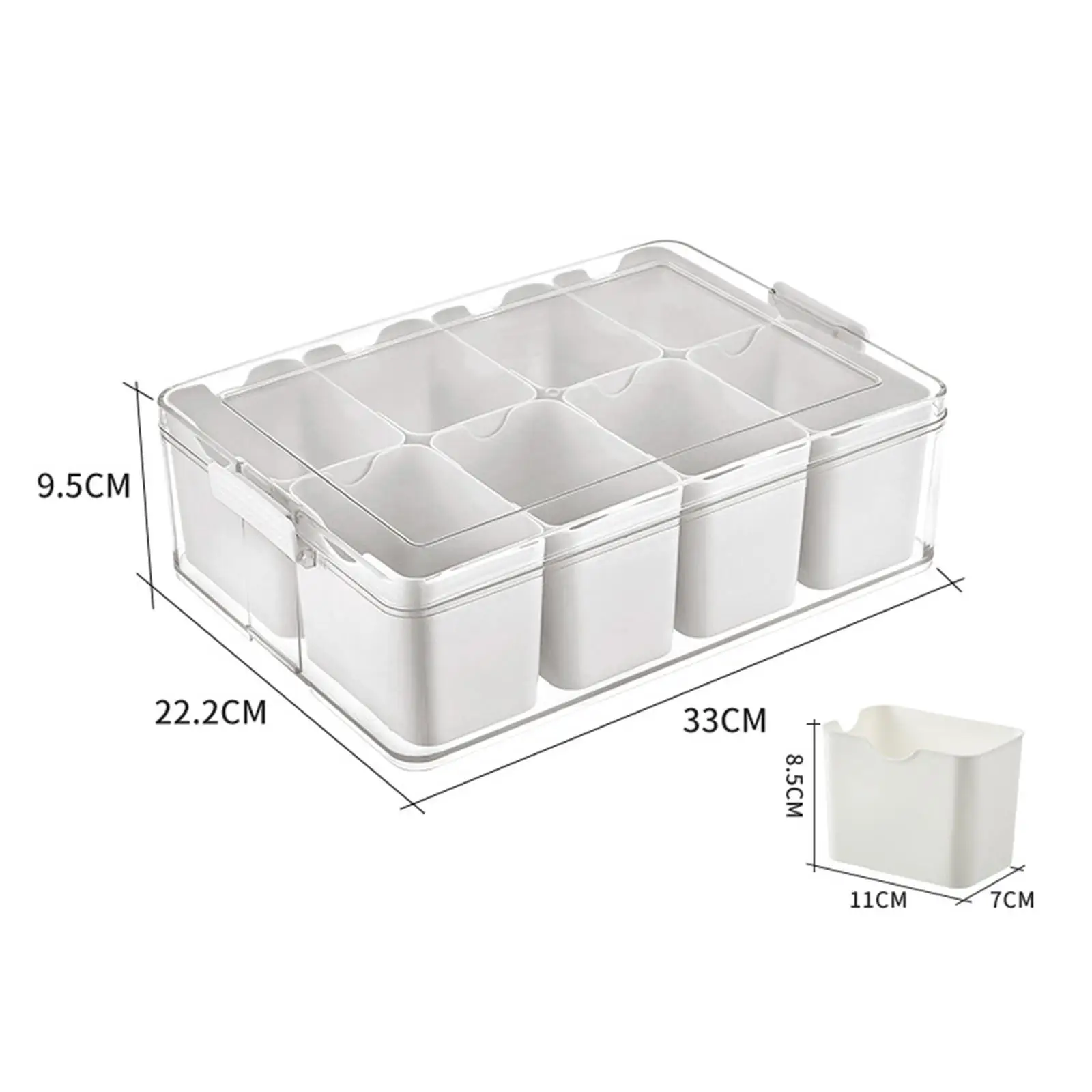 Household Combination Seasoning Box Condiment Box Dustproof Kitchen Gadgets 8 Compartments Spice Jar for Restaurant Kitchen
Household Combination Seasoning Box Condiment Box Dustproof Kitchen Gadgets 8 Compartments Spice Jar for Restaurant Kitchen