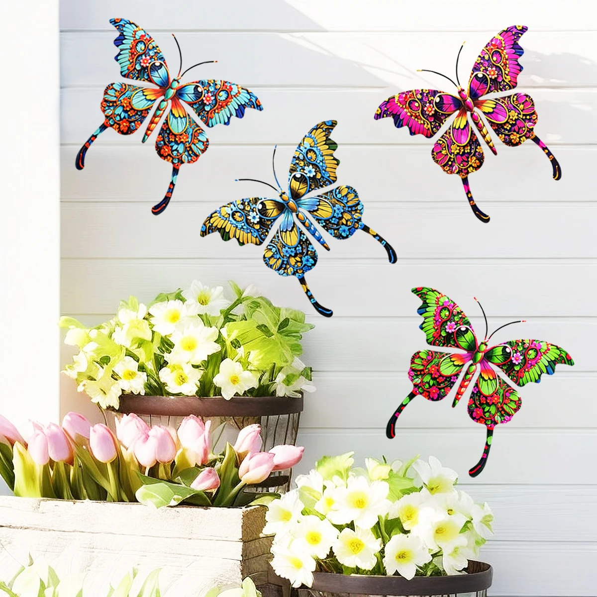 1PC Metal Art Butterfly Wall Decor Colorful Iron Art Butterfly Sculpture Butterfly Hanging Ornament for Outdoor Home Yard Garden
1PC Metal Art Butterfly Wall Decor Colorful Iron Art Butterfly Sculpture Butterfly Hanging Ornament for Outdoor Home Yard Garden