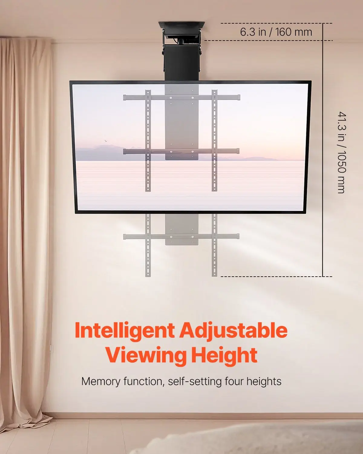 Motorized Ceiling TV Mount, TV Wall Mount for 32 to 70 Inch TV, Electric Adjustable Ceiling TV Mount, Motorized Flip Down TV
Motorized Ceiling TV Mount, TV Wall Mount for 32 to 70 Inch TV, Electric Adjustable Ceiling TV Mount, Motorized Flip Down TV