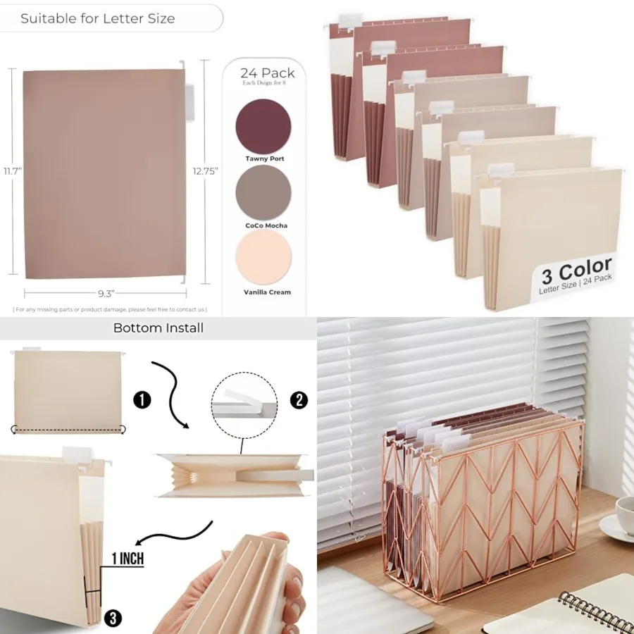 Extra Capacity Hanging File Folders Accordion Decorative File Folder Cute Colored Hanging Folder Organizer for Office Home with
Extra Capacity Hanging File Folders Accordion Decorative File Folder Cute Colored Hanging Folder Organizer for Office Home with