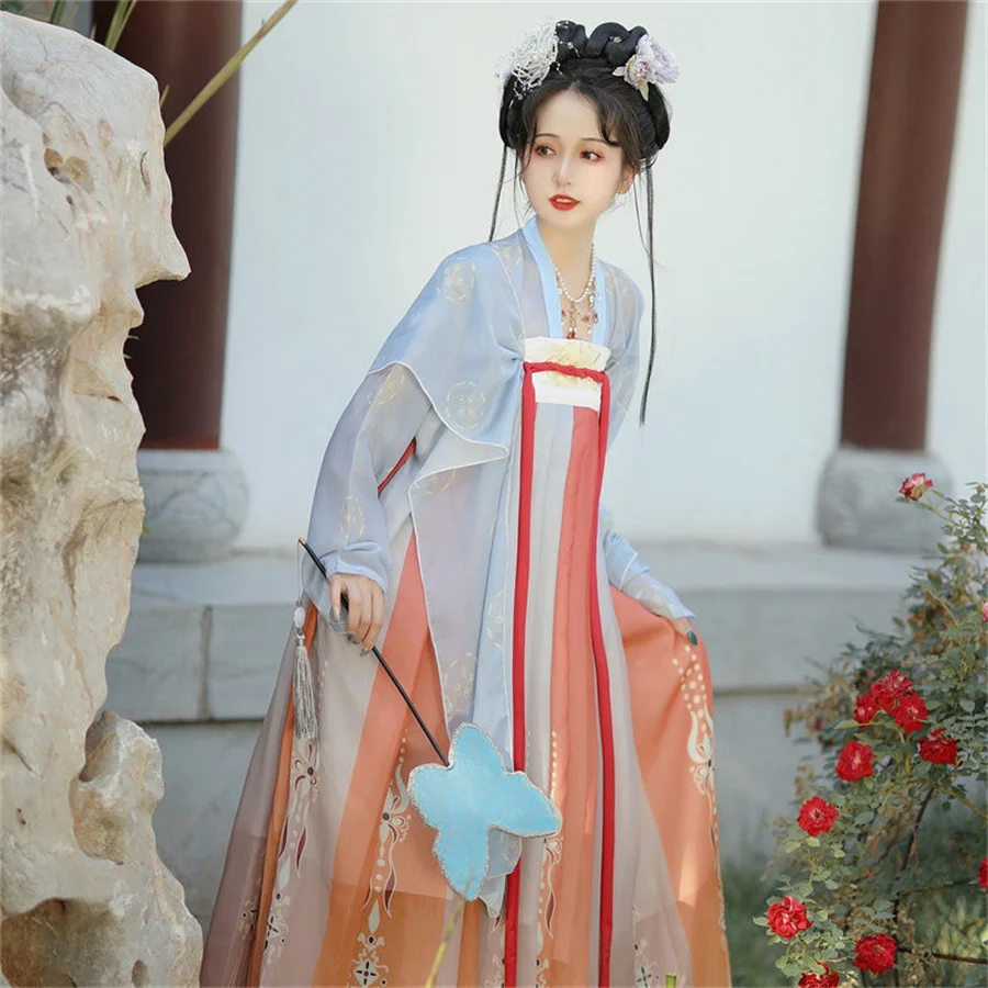 Chinese Traditional Hanfu Costume Girls Woman Ancient Dress Oriental Princess Dress Elegance Tang Dynasty Dance Wear
Chinese Traditional Hanfu Costume Girls Woman Ancient Dress Oriental Princess Dress Elegance Tang Dynasty Dance Wear