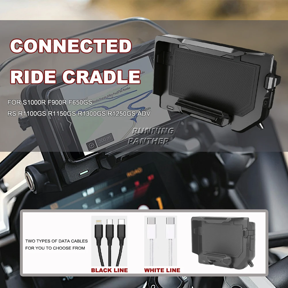 Motorcycle Wireless Charging Phone Holder Navigation Bracket For R1200RS R1100GS R1150GS R1300GS R1250GS ADV S1000R F900R F650GS
Motorcycle Wireless Charging Phone Holder Navigation Bracket For R1200RS R1100GS R1150GS R1300GS R1250GS ADV S1000R F900R F650GS
