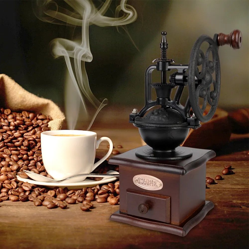 Manual Coffee Bean Grinder Vintage Ferris Wheel Home/Portable Grinder Manual Coffee Machine Vintage Style Decorations Handmade.
Manual Coffee Bean Grinder Vintage Ferris Wheel Home/Portable Grinder Manual Coffee Machine Vintage Style Decorations Handmade.