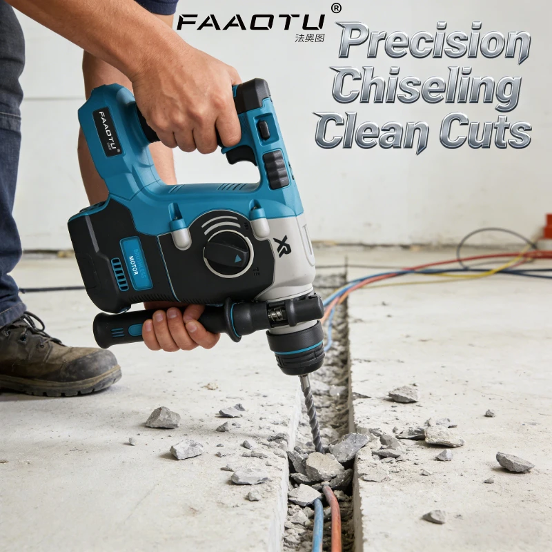 FAAOTU 273 Electric Cordless Brushless Hammer Drill Rechargeable Rotary Hammer Drilling High torque power Tool for MT battery
FAAOTU 273 Electric Cordless Brushless Hammer Drill Rechargeable Rotary Hammer Drilling High torque power Tool for MT battery