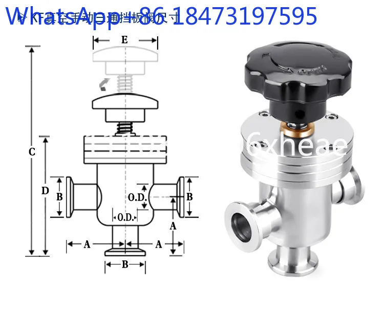 Stainless steel ultra-high vacuum manual stop valve angle valve hand valve GD-J (b) KF16 KF25 KF40 CF35
Stainless steel ultra-high vacuum manual stop valve angle valve hand valve GD-J (b) KF16 KF25 KF40 CF35
