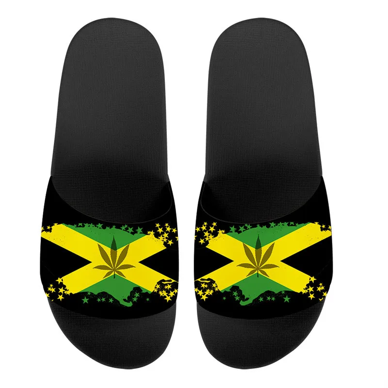 Jamaica Flag And Marijuana Print Unisex Bathing Slippers For Men Women Slides Summer Beach Outdoor Slip On Sandals Flip Flops
Jamaica Flag And Marijuana Print Unisex Bathing Slippers For Men Women Slides Summer Beach Outdoor Slip On Sandals Flip Flops