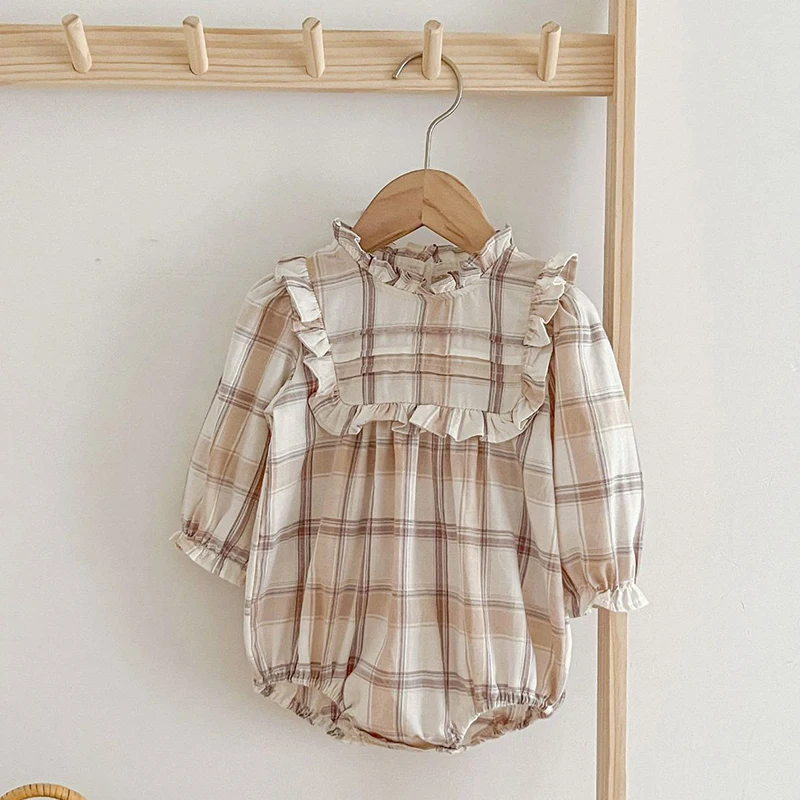 Autumn Spring 0-24M Children Clothing Toddler Baby Girl Bodysuits Long Sleeved Cotton Plaid Infant Baby Girls Jumpsuit
Autumn Spring 0-24M Children Clothing Toddler Baby Girl Bodysuits Long Sleeved Cotton Plaid Infant Baby Girls Jumpsuit
