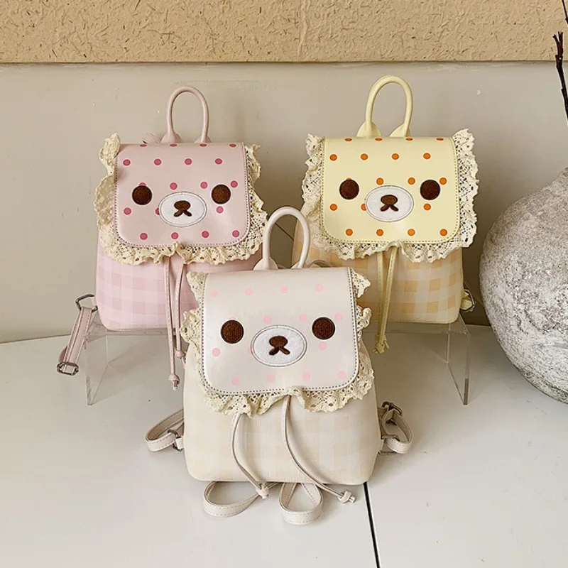 Kawaii Rilakkuma Korilakkuma Backpack Cute Bear Ear School Bag Large Capacity Pu Leather Rucksack for Girls Travel Daily Gift
Kawaii Rilakkuma Korilakkuma Backpack Cute Bear Ear School Bag Large Capacity Pu Leather Rucksack for Girls Travel Daily Gift