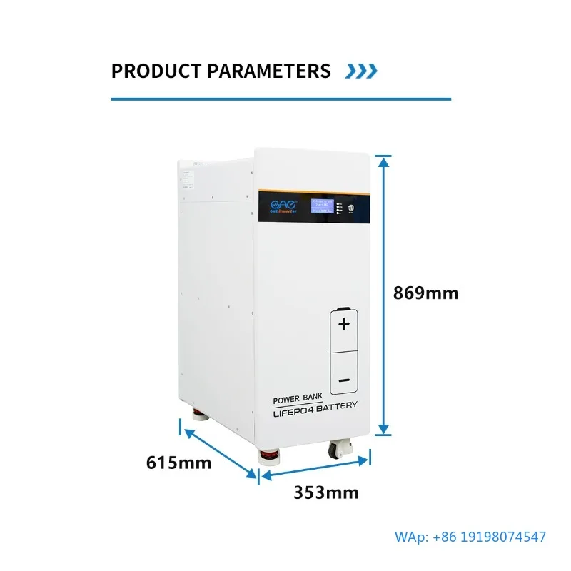 51.2V 280AH 14.3KWH High Voltage Stackable LiFePO4 Battery Energy Storage Battery
51.2V 280AH 14.3KWH High Voltage Stackable LiFePO4 Battery Energy Storage Battery