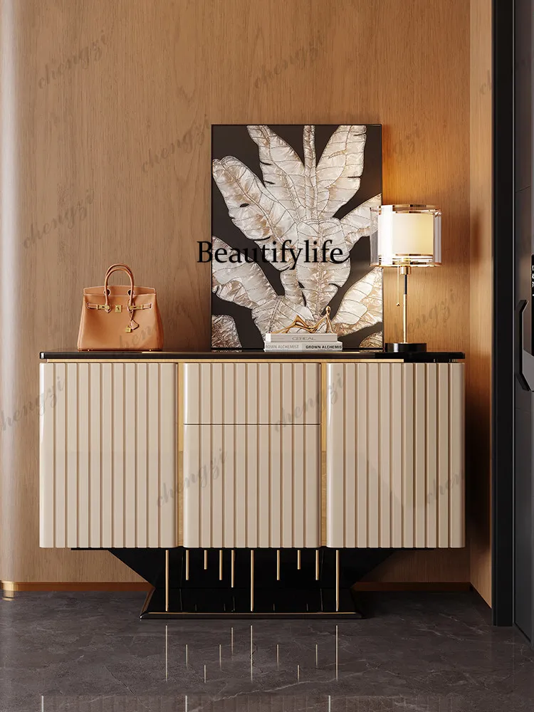 Italian light luxury shoe cabinet, integrated with modern high-end solid wood entrance cabinet at the door of the home
Italian light luxury shoe cabinet, integrated with modern high-end solid wood entrance cabinet at the door of the home