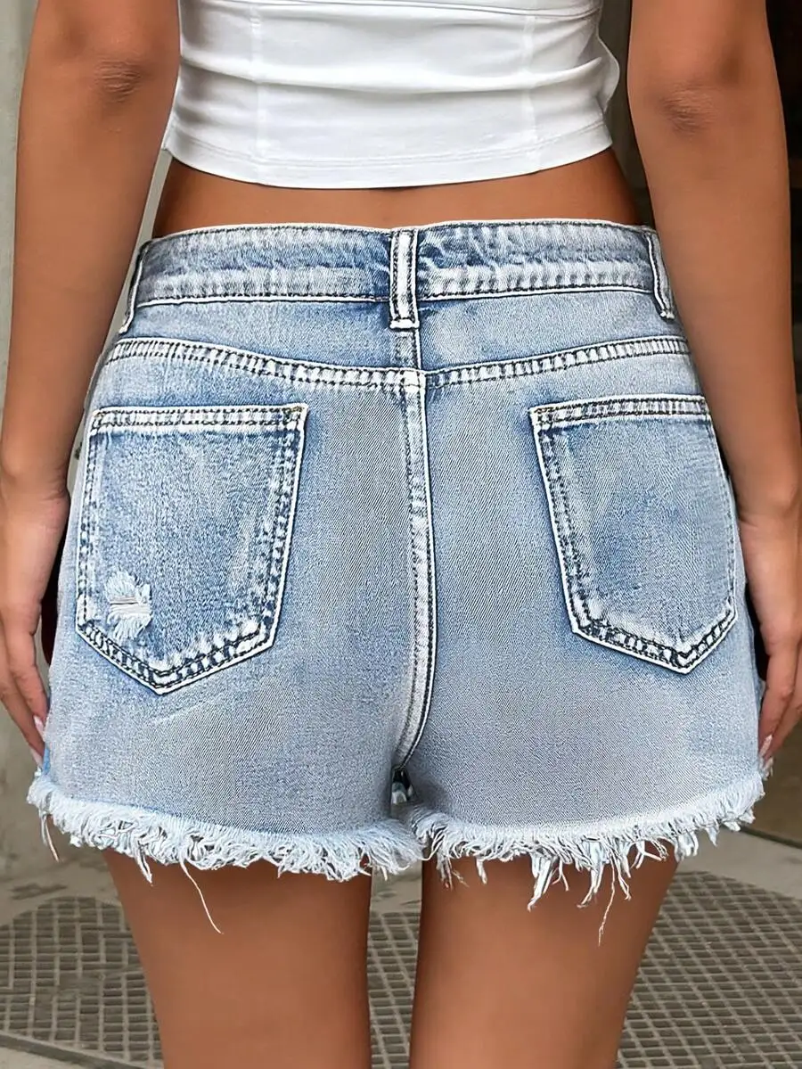 Womens Ripped Frayed Denim Shorts Casual Slim Fit
Womens Ripped Frayed Denim Shorts Casual Slim Fit