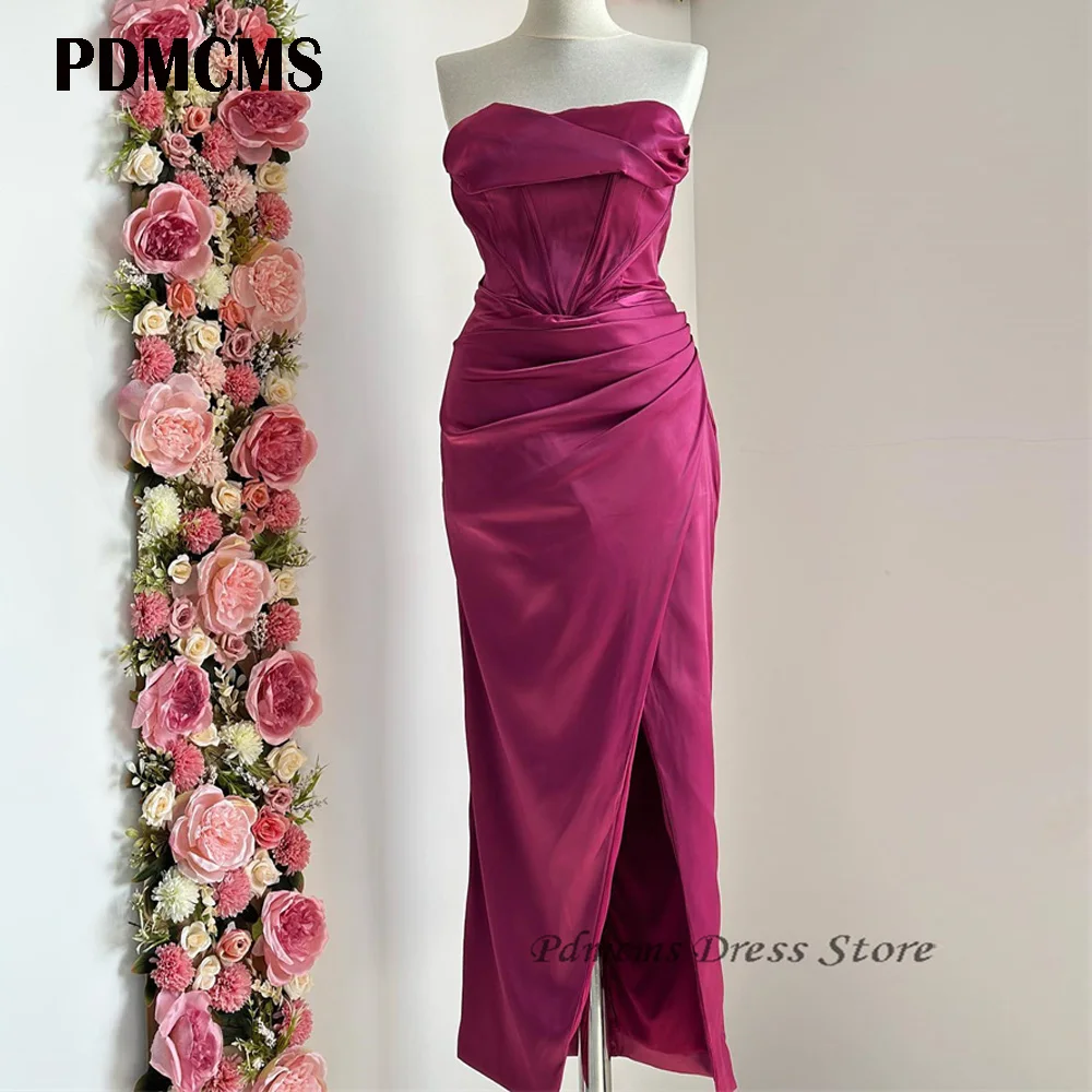 SSYTENS Sexy Fuschia Strapless Satin Long Formal Party Dresses Elegant Strapless High Split Prom Gowns Evening Club Night Dress
SSYTENS Sexy Fuschia Strapless Satin Long Formal Party Dresses Elegant Strapless High Split Prom Gowns Evening Club Night Dress