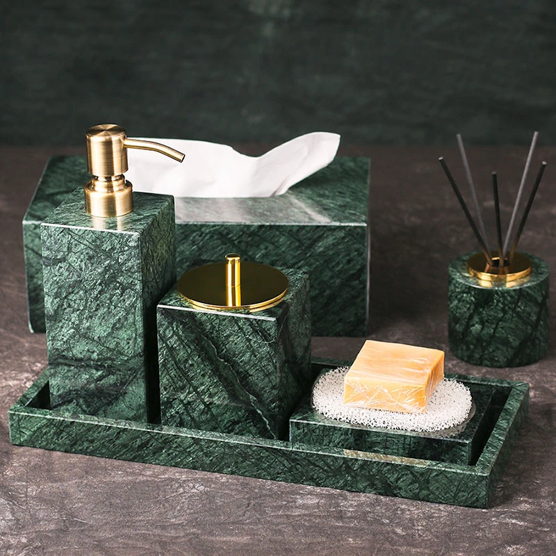 Natural Green Marble Bathroom Accessories Set Organizer Storage Tumbler Lotion Bottle Toothbrush Holder Jewelry Box
Natural Green Marble Bathroom Accessories Set Organizer Storage Tumbler Lotion Bottle Toothbrush Holder Jewelry Box