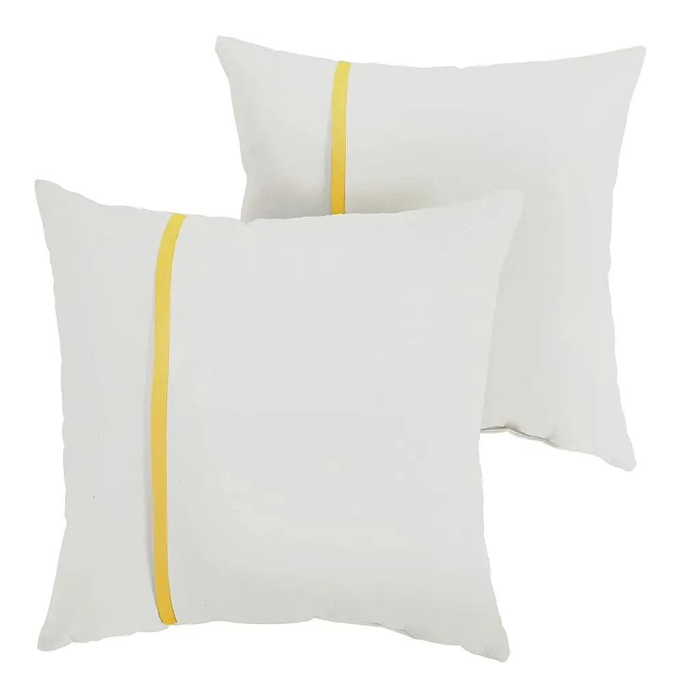 X Sunbrella - Indoor Outdoor Square Pillows, Set Of 2, 16X16, Canvas Natural Ivory & Sunflower Yellow
X Sunbrella - Indoor Outdoor Square Pillows, Set Of 2, 16X16, Canvas Natural Ivory & Sunflower Yellow