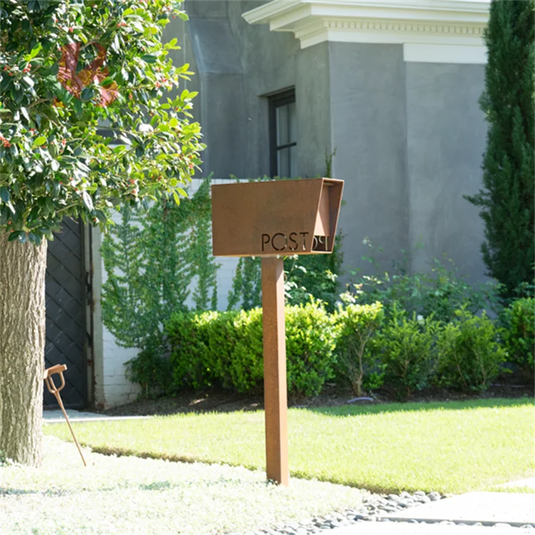 Corten Steel Outdoor Garden Mailbox Weather-Resistant Metal Letter Box for Outdoor Post Application
Corten Steel Outdoor Garden Mailbox Weather-Resistant Metal Letter Box for Outdoor Post Application