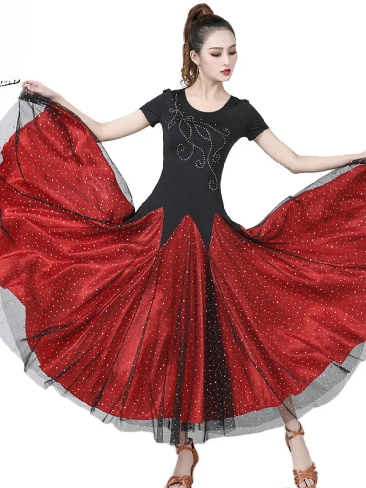 High Quality Ballroom Dance Dress Women Performance Wear Dresses Modern Standard Tango Waltz Dress Short Sleeves
High Quality Ballroom Dance Dress Women Performance Wear Dresses Modern Standard Tango Waltz Dress Short Sleeves