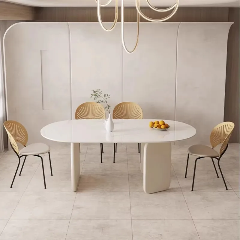 Роскошный кремово-белый квадратный обеденный стол в современном дизайнерском стиле с столешницей из спеченного камня, водонепроницаемый и экологичный, для дома
Роскошный кремово-белый квадратный обеденный стол в современном дизайнерском стиле с столешницей из спеченного камня, водонепроницаемый и экологичный, для дома