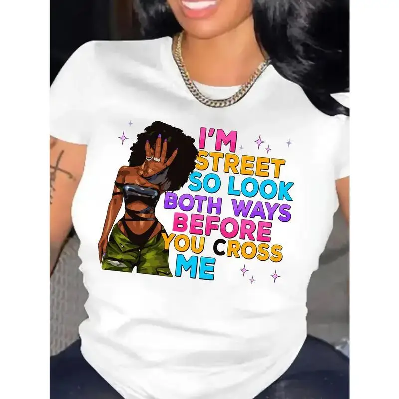 Street Style T-shirt, Look Both Ways Slogan Tee, Sassy Woman Graphic Shirt, Hip Hop Aesthetic Top, Trendy Y2K Gift
Street Style T-shirt, Look Both Ways Slogan Tee, Sassy Woman Graphic Shirt, Hip Hop Aesthetic Top, Trendy Y2K Gift