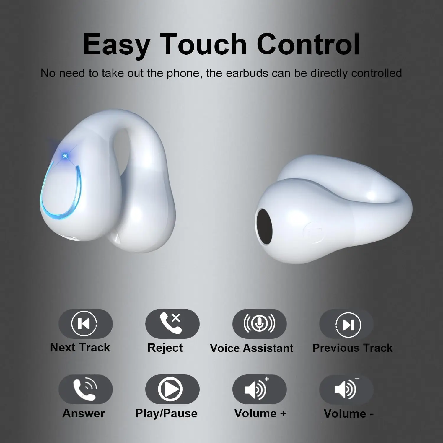 Clip-on bone conduction Bluetooth 5.4 headphones, Dolby Atmos , ENC noise cancellation, antibacterial ear tips,gaming ,sports.
Clip-on bone conduction Bluetooth 5.4 headphones, Dolby Atmos , ENC noise cancellation, antibacterial ear tips,gaming ,sports.