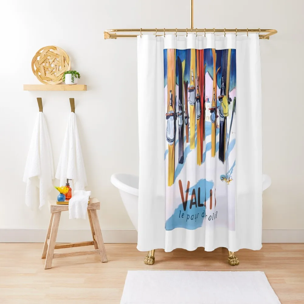 1949 Switzerland Valais Ski Travel Poster Shower Curtain Anti-Mold Waterproof Shower Cover Shower Bath Curtain
1949 Switzerland Valais Ski Travel Poster Shower Curtain Anti-Mold Waterproof Shower Cover Shower Bath Curtain