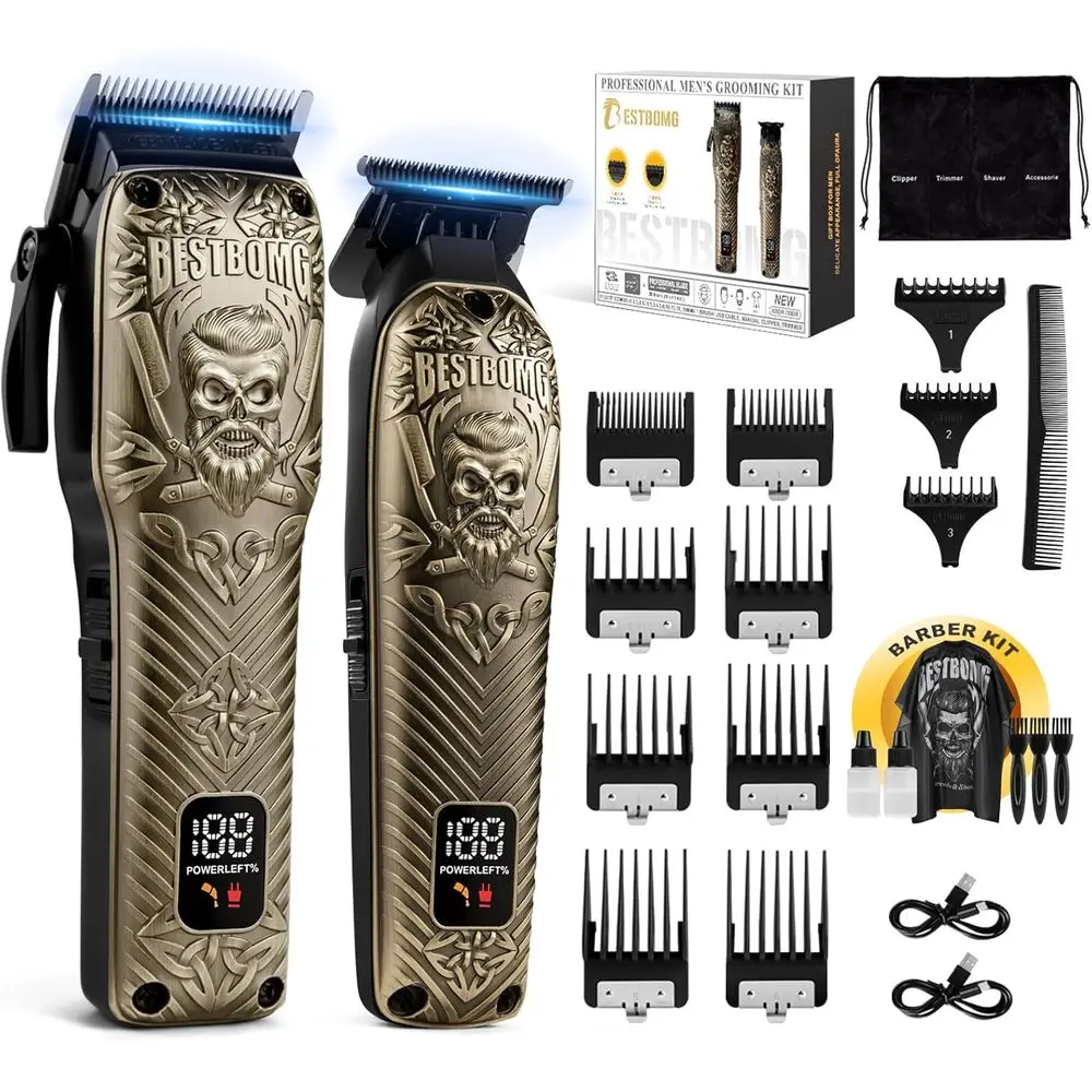 Men's Professional Haircut Kit with Clippers and Trimmer, Bronze Edition
Men's Professional Haircut Kit with Clippers and Trimmer, Bronze Edition