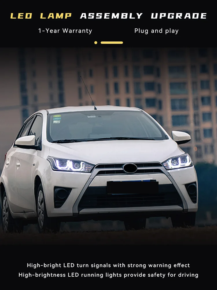 Автомобильные фары для Toyota Yaris 2013-2016, светодиодная фара в сборе, DRL, линза проектора, головной сигнал, передняя лампа, аксессуары
Автомобильные фары для Toyota Yaris 2013-2016, светодиодная фара в сборе, DRL, линза проектора, головной сигнал, передняя лампа, аксессуары