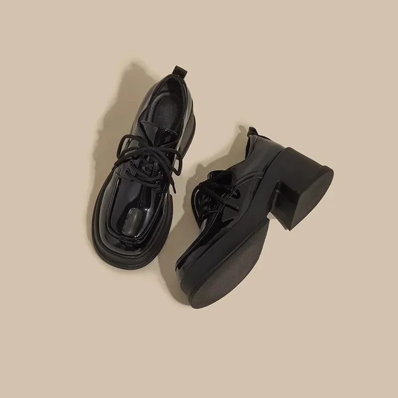 Mary Janes Retro Black Pumps Woman Lace Up Non-Slip Casual Platform Mid Heels Office Ladies Solid Elegant Heels Korean 2025 New
Mary Janes Retro Black Pumps Woman Lace Up Non-Slip Casual Platform Mid Heels Office Ladies Solid Elegant Heels Korean 2025 New