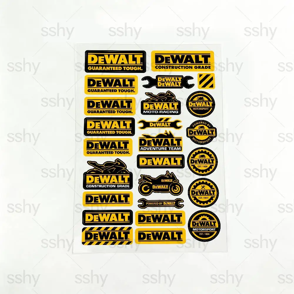 FOR DEWALT Reflective Motorcycle Stickers Waterproof Vinyl Decals for Motorbike Helmet Fuel Tank Bike
FOR DEWALT Reflective Motorcycle Stickers Waterproof Vinyl Decals for Motorbike Helmet Fuel Tank Bike