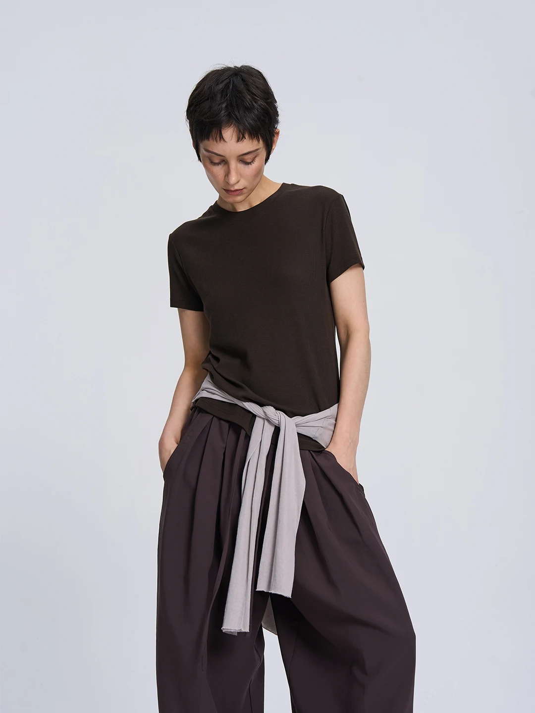 TOFOD Silk Lyocell High Elastic Short Sleeve round Neck T-Shirt Casual Style Universal Fit Straight Cut Color Spring Wear
TOFOD Silk Lyocell High Elastic Short Sleeve round Neck T-Shirt Casual Style Universal Fit Straight Cut Color Spring Wear