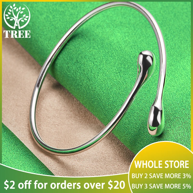 ALITREE 925 Sterling Silver Double Headed Bead Bangle Bracelet For Woman Party Wedding Engagement Fashion Jewelry Birthday Gifts
ALITREE 925 Sterling Silver Double Headed Bead Bangle Bracelet For Woman Party Wedding Engagement Fashion Jewelry Birthday Gifts