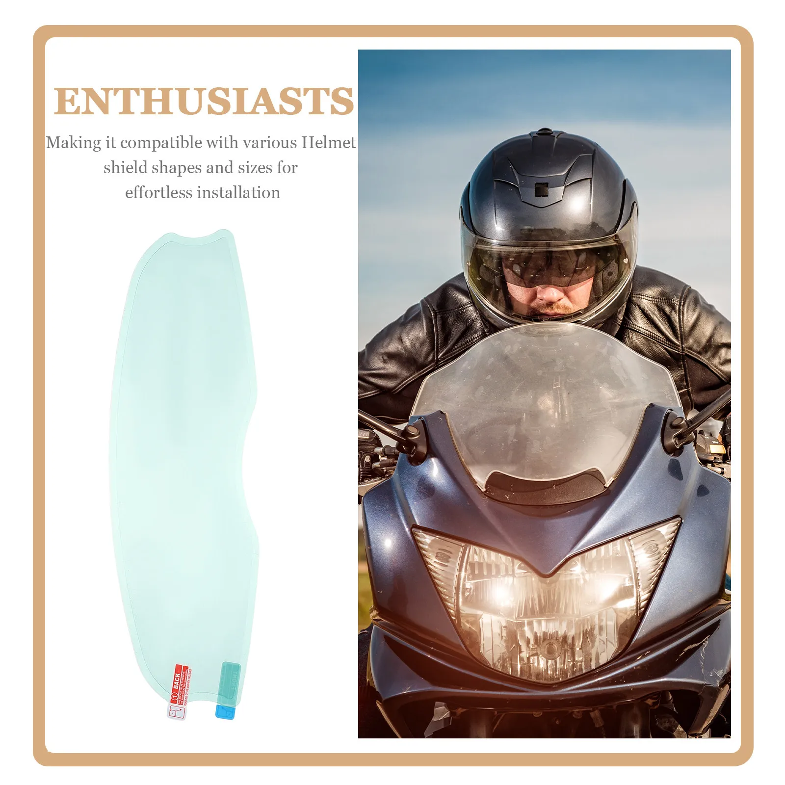 5Pcs Anti-Fog Visor Film Universal Rainproof Waterproof Motorcycle Shield Film for Clear Vision in Rain Fog
5Pcs Anti-Fog Visor Film Universal Rainproof Waterproof Motorcycle Shield Film for Clear Vision in Rain Fog