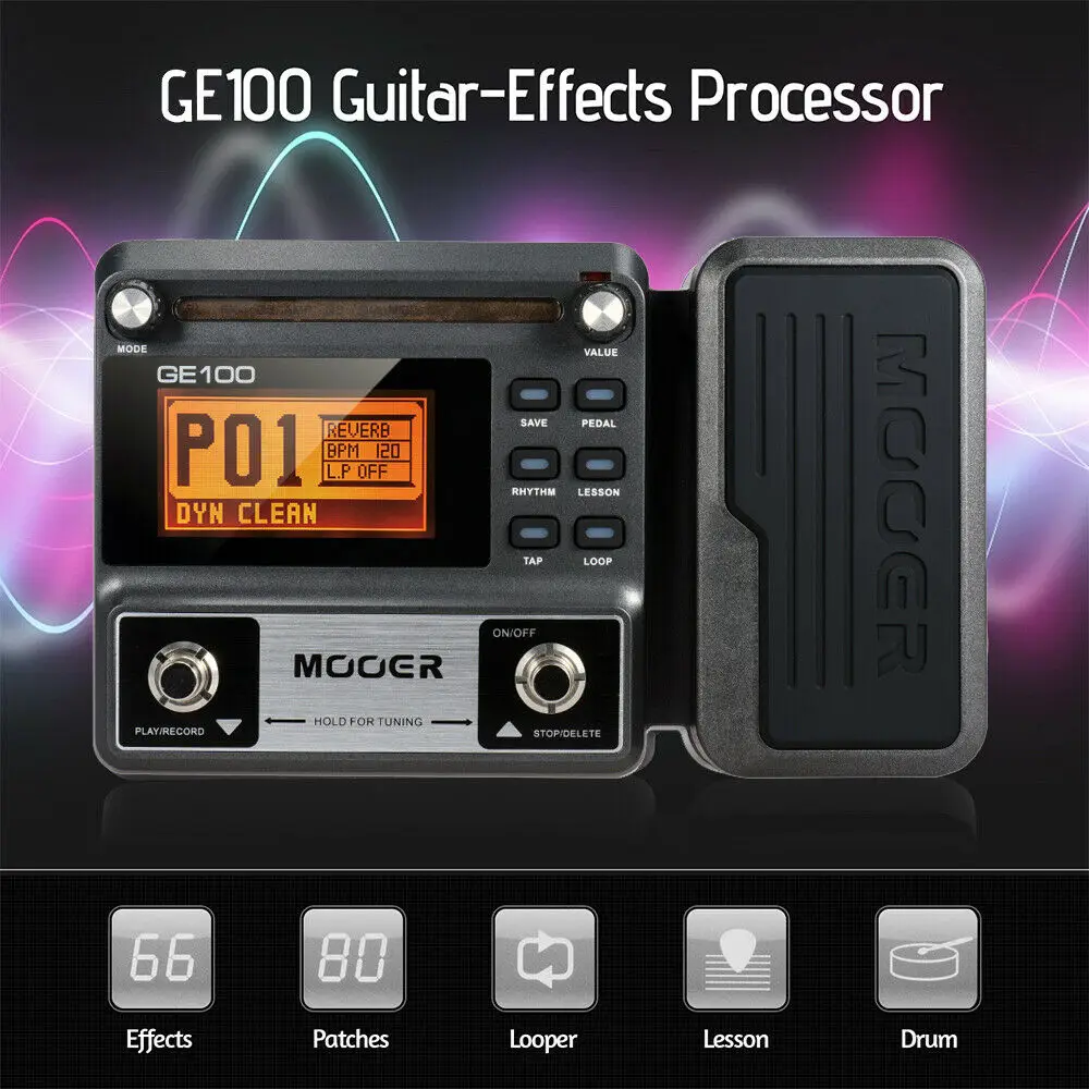 Mooer Ge100 Multi Effects Pedal 8 Effect Modules 180S Loop Recording Music Instruments Loop Station Processor Multi Effect Peda
Mooer Ge100 Multi Effects Pedal 8 Effect Modules 180S Loop Recording Music Instruments Loop Station Processor Multi Effect Peda