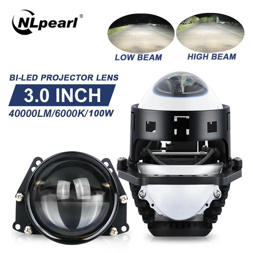 NLpearl 3 Inch Bi LED Projector Lenses H4 H7 9005 9006 Car LED Headlight High Low Beam Retrofit Kits Auto Lamps Accessory
NLpearl 3 Inch Bi LED Projector Lenses H4 H7 9005 9006 Car LED Headlight High Low Beam Retrofit Kits Auto Lamps Accessory